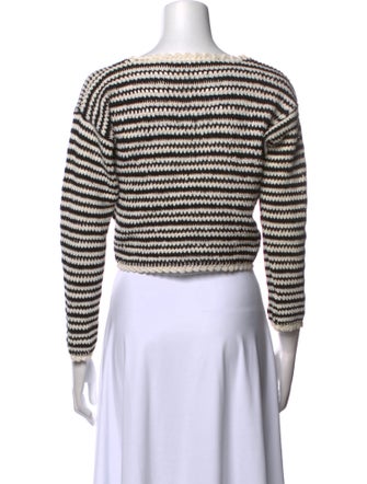 Veronica Beard Striped Scoop Neck Sweater