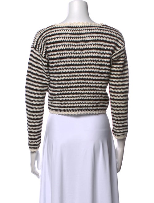 Veronica Beard Striped Scoop Neck Sweater