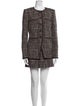 Veronica Beard Tweed Pattern Glitter Accents Skirt Suit