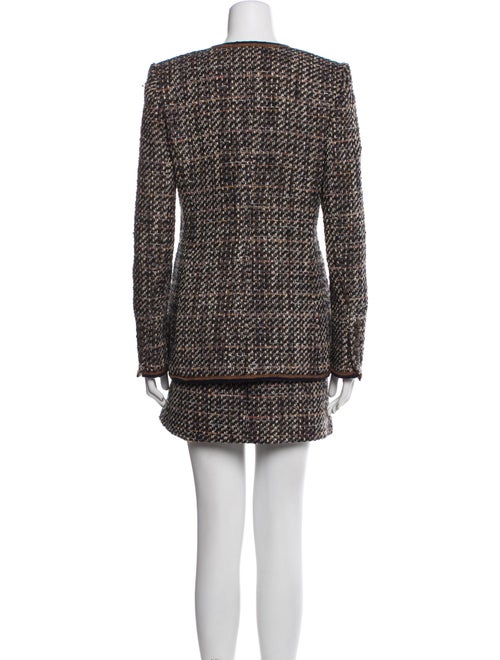 Veronica Beard Tweed Pattern Glitter Accents Skirt Suit
