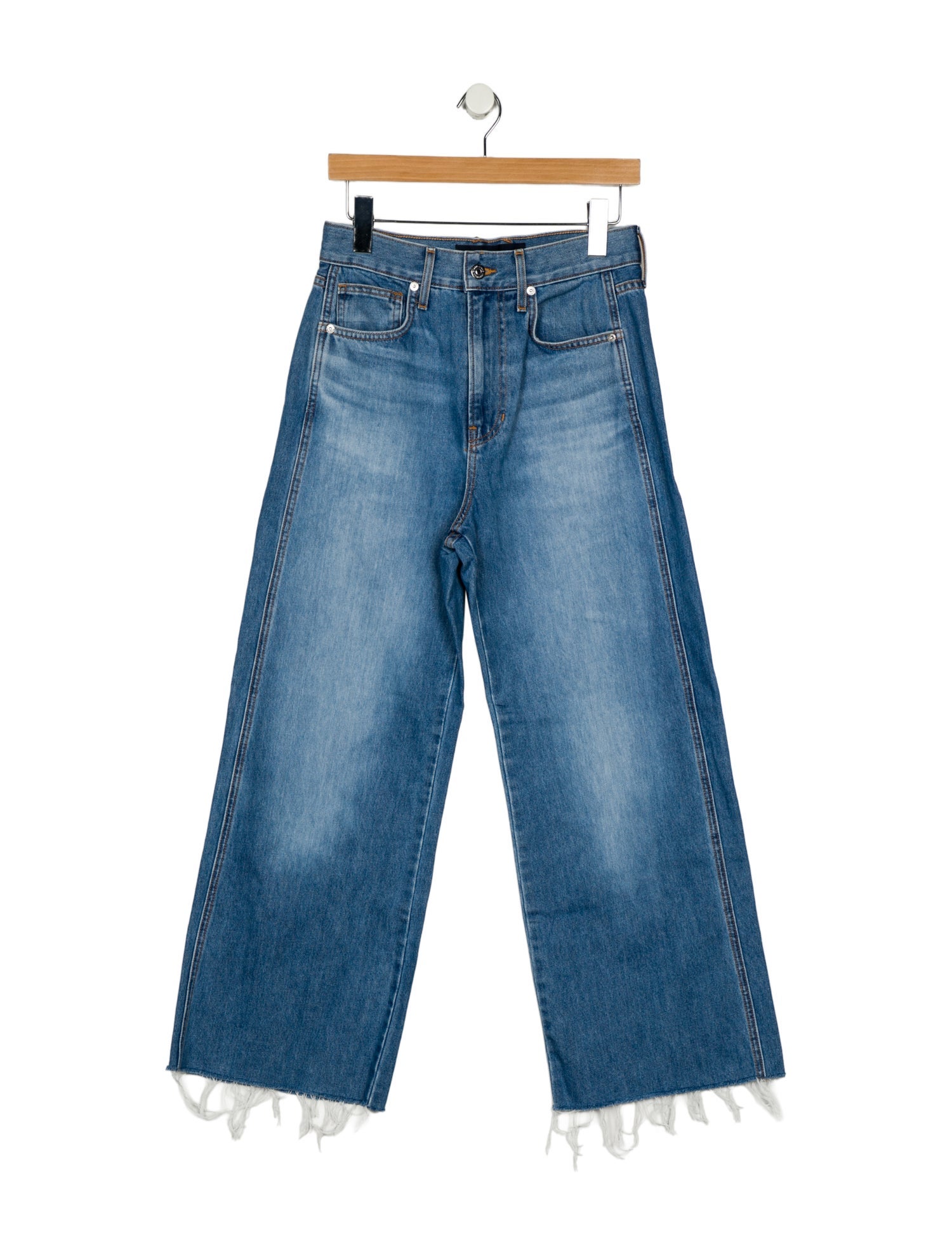 Veronica Beard High-Rise Wide Leg Jeans