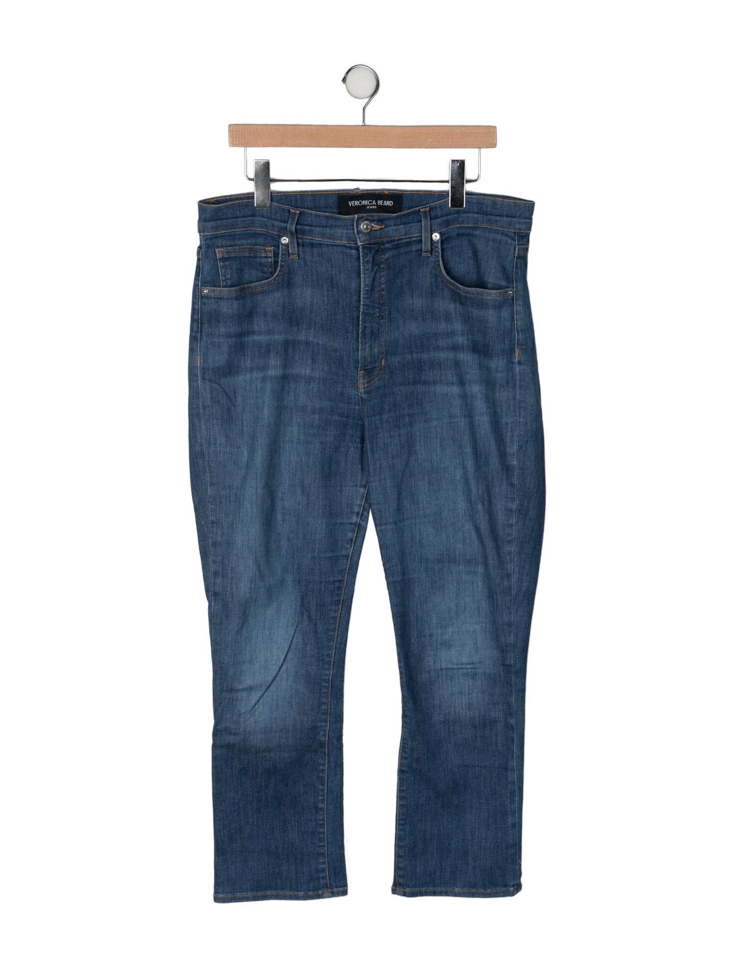 Veronica Beard High-Rise Straight Leg Jeans