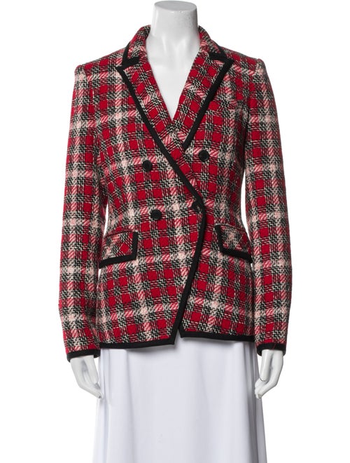 Veronica Beard Plaid Print Blazer