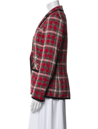 Veronica Beard Plaid Print Blazer