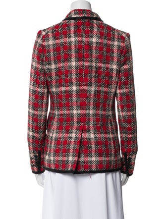 Veronica Beard Plaid Print Blazer