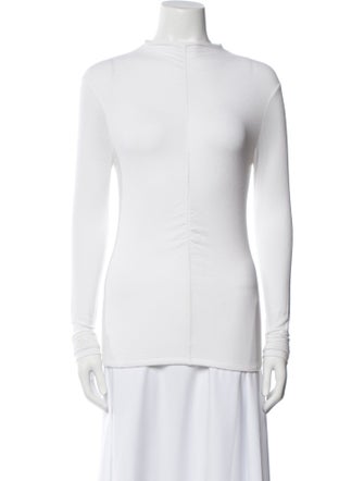 Veronica Beard Mock Neck Long Sleeve Top