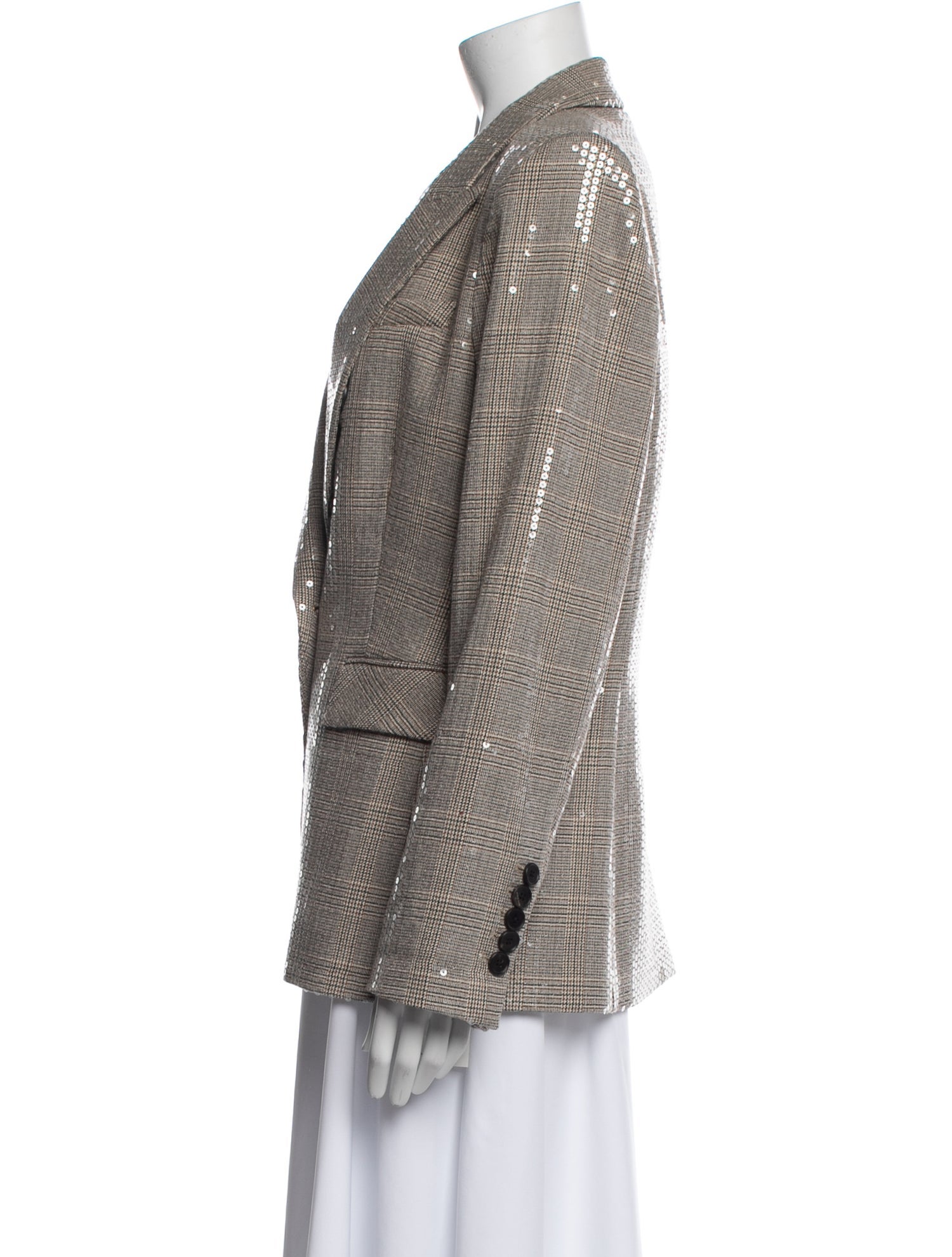 Veronica Beard Plaid Print Blazer