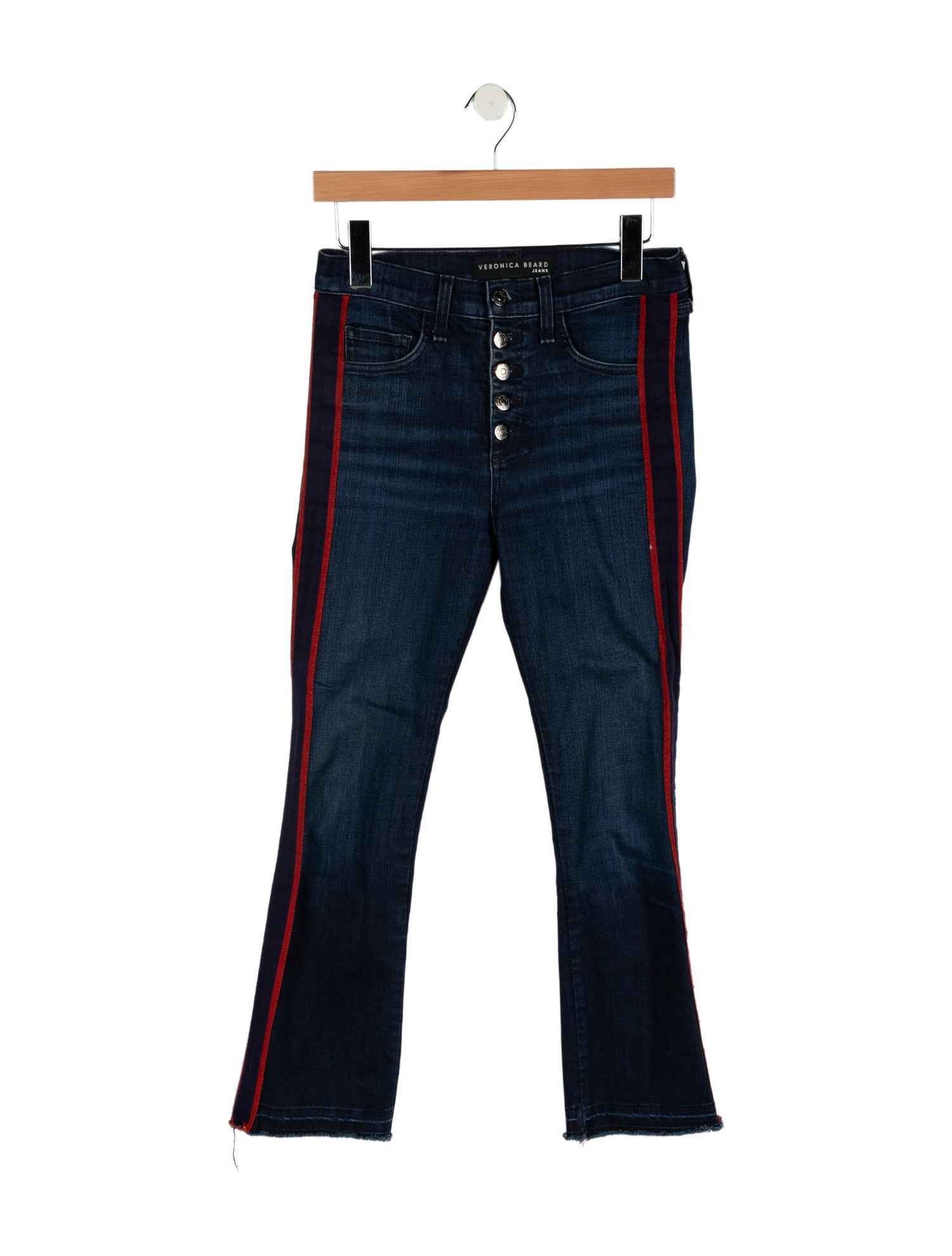 Veronica Beard Mid-Rise Straight Leg Jeans