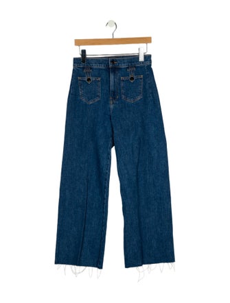 Veronica Beard Mid-Rise Wide Leg Jeans