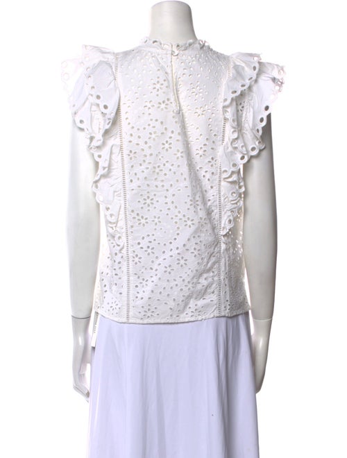 Veronica Beard Crew Neck Short Sleeve Blouse