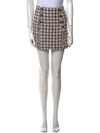 Veronica Beard Tweed Pattern Mini Skirt