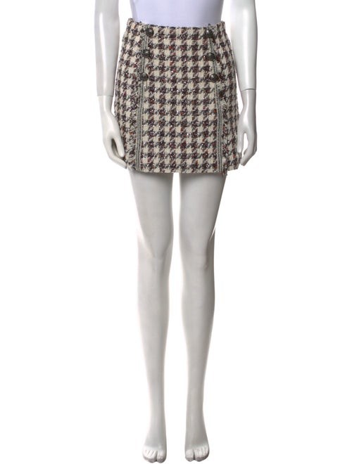 Veronica Beard Tweed Pattern Mini Skirt