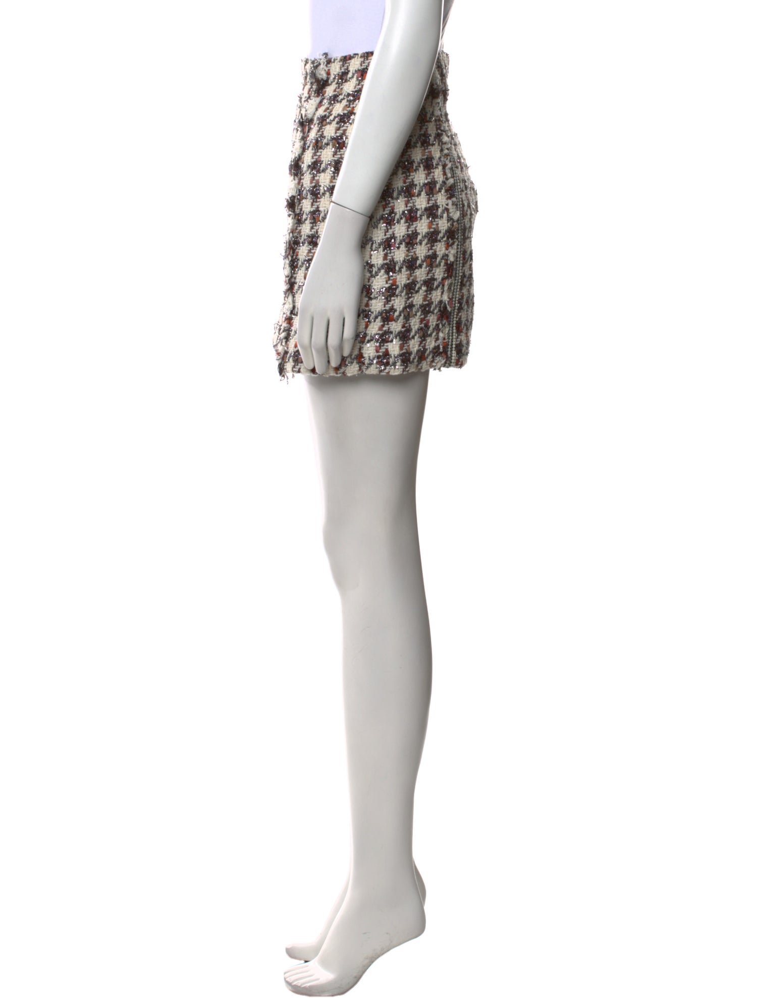 Veronica Beard Tweed Pattern Mini Skirt