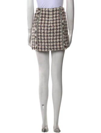 Veronica Beard Tweed Pattern Mini Skirt