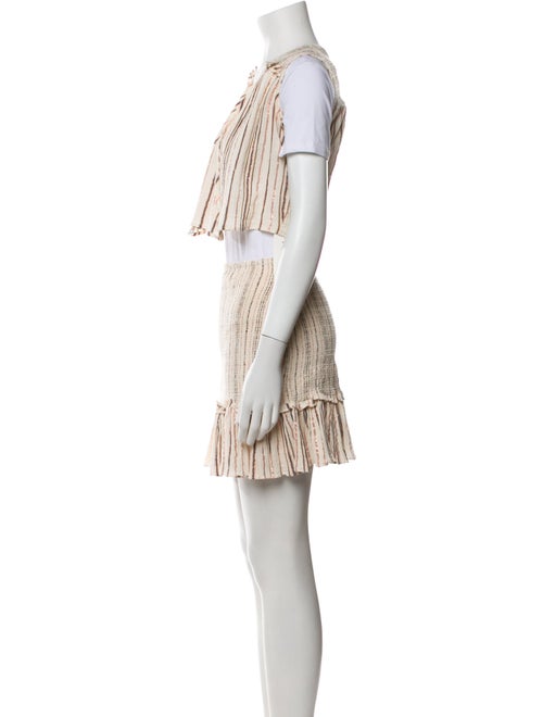 Veronica Beard Striped Glitter Accents Skirt Set