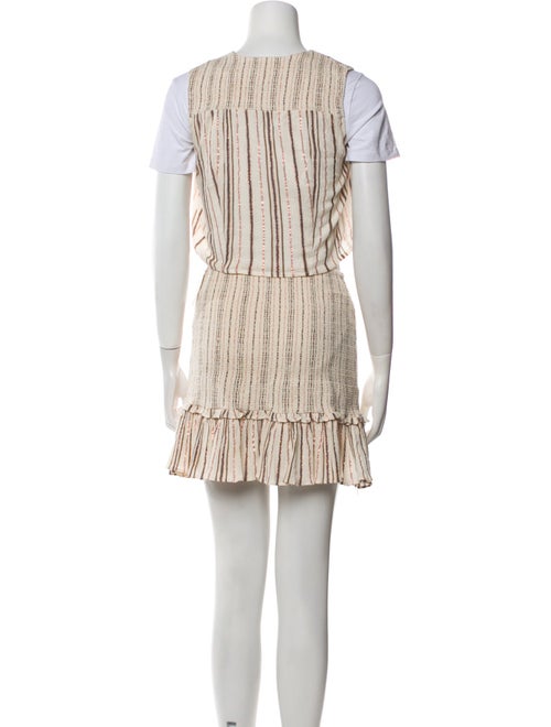 Veronica Beard Striped Glitter Accents Skirt Set