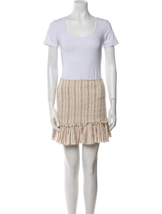 Veronica Beard Striped Glitter Accents Skirt Set