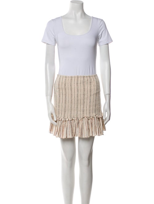 Veronica Beard Striped Glitter Accents Skirt Set