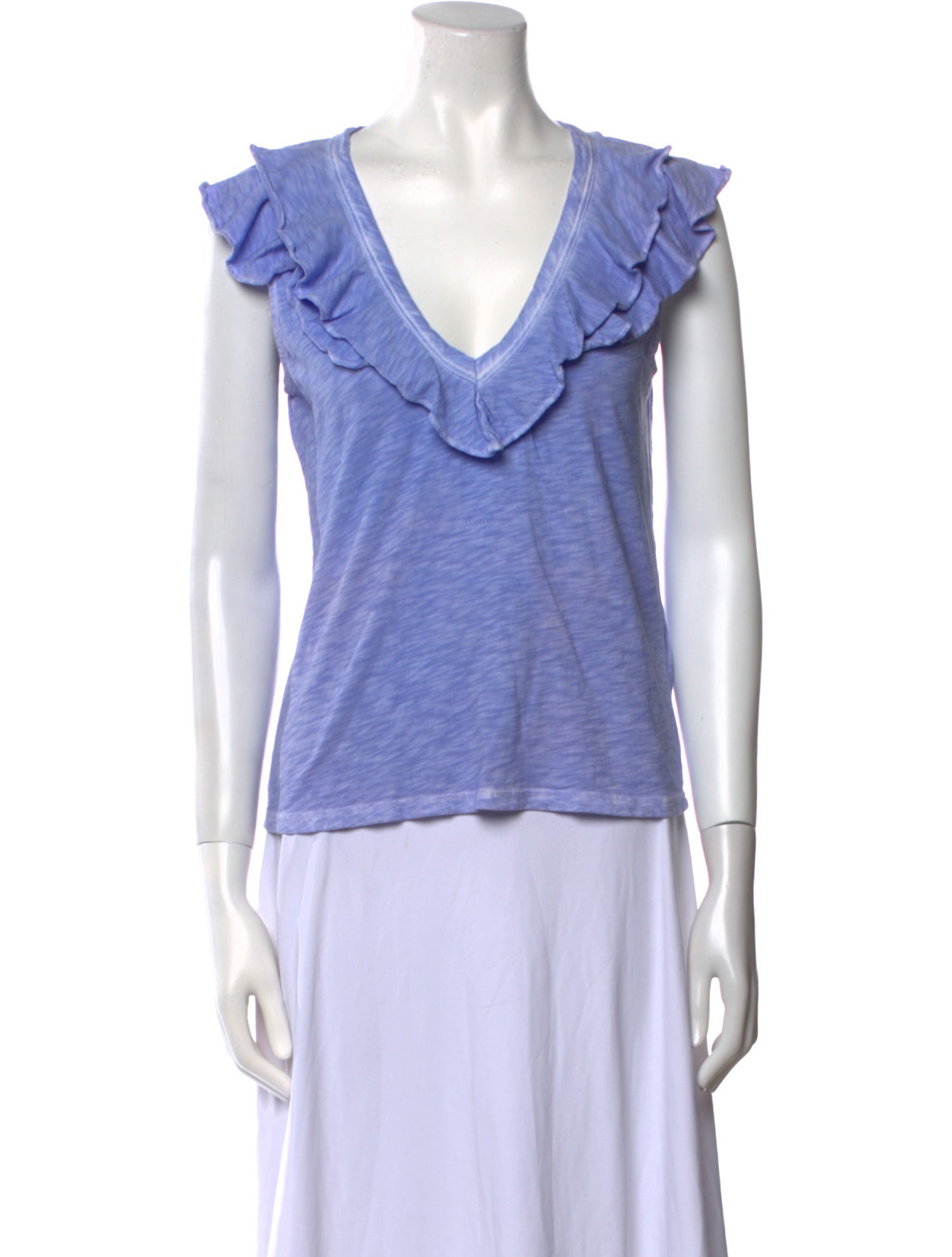 Veronica Beard V-Neck Short Sleeve Top