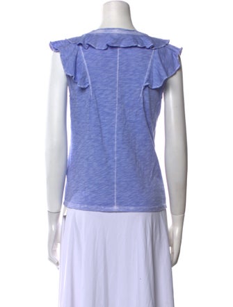 Veronica Beard V-Neck Short Sleeve Top