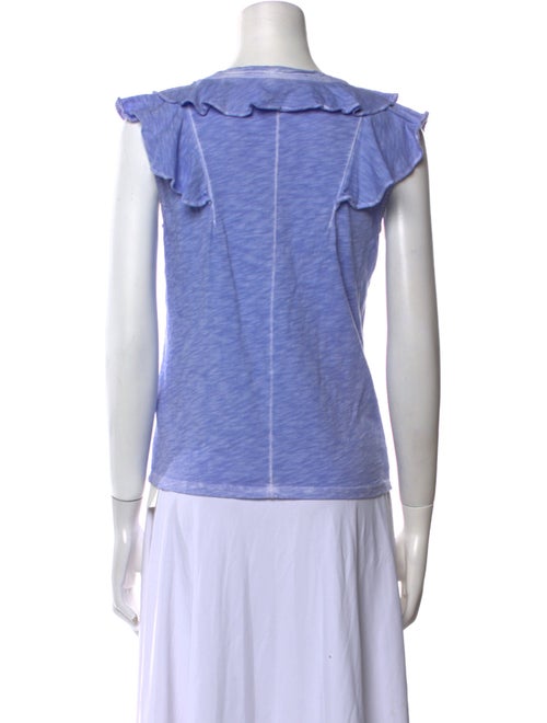 Veronica Beard V-Neck Short Sleeve Top