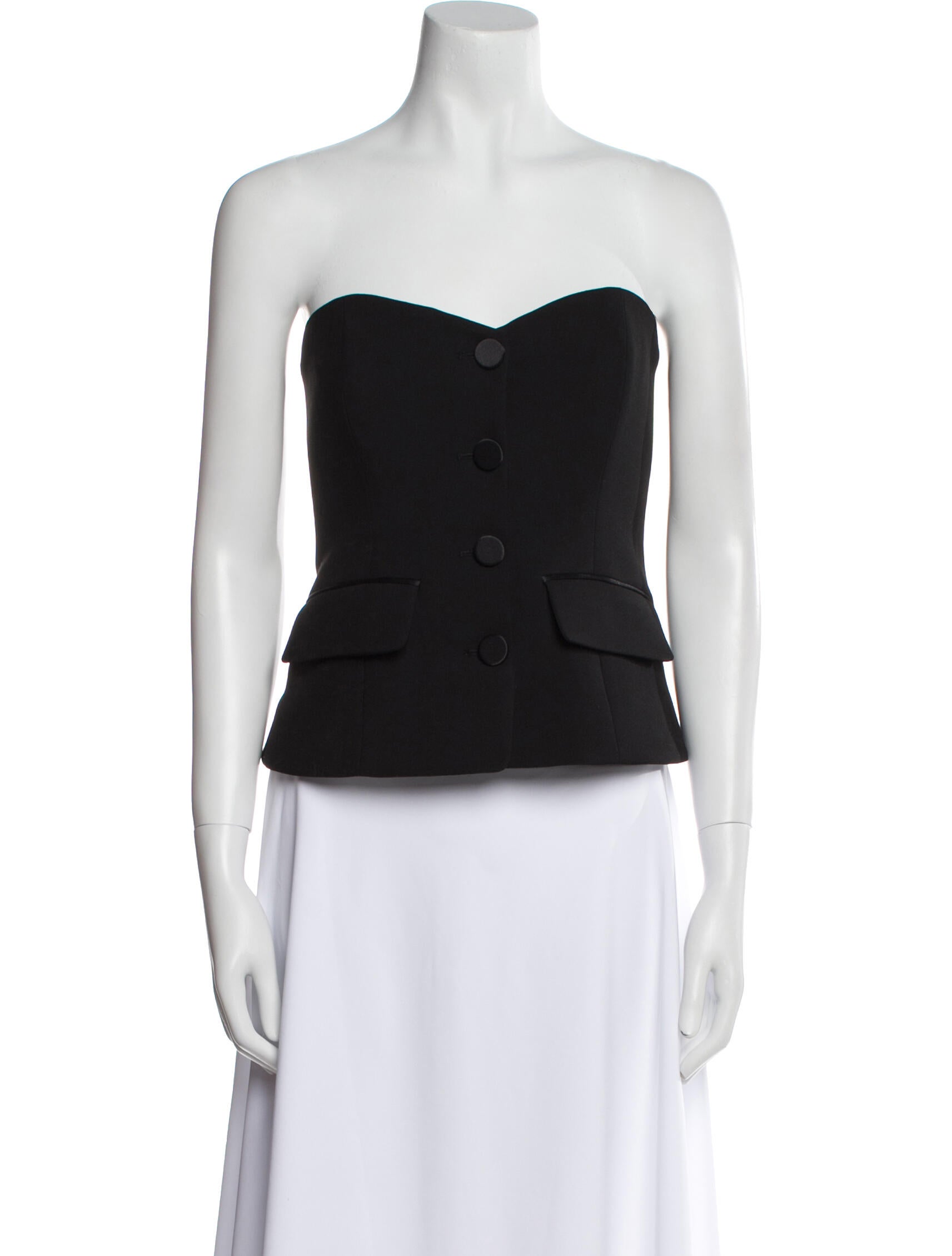 Veronica Beard Strapless Crop Top