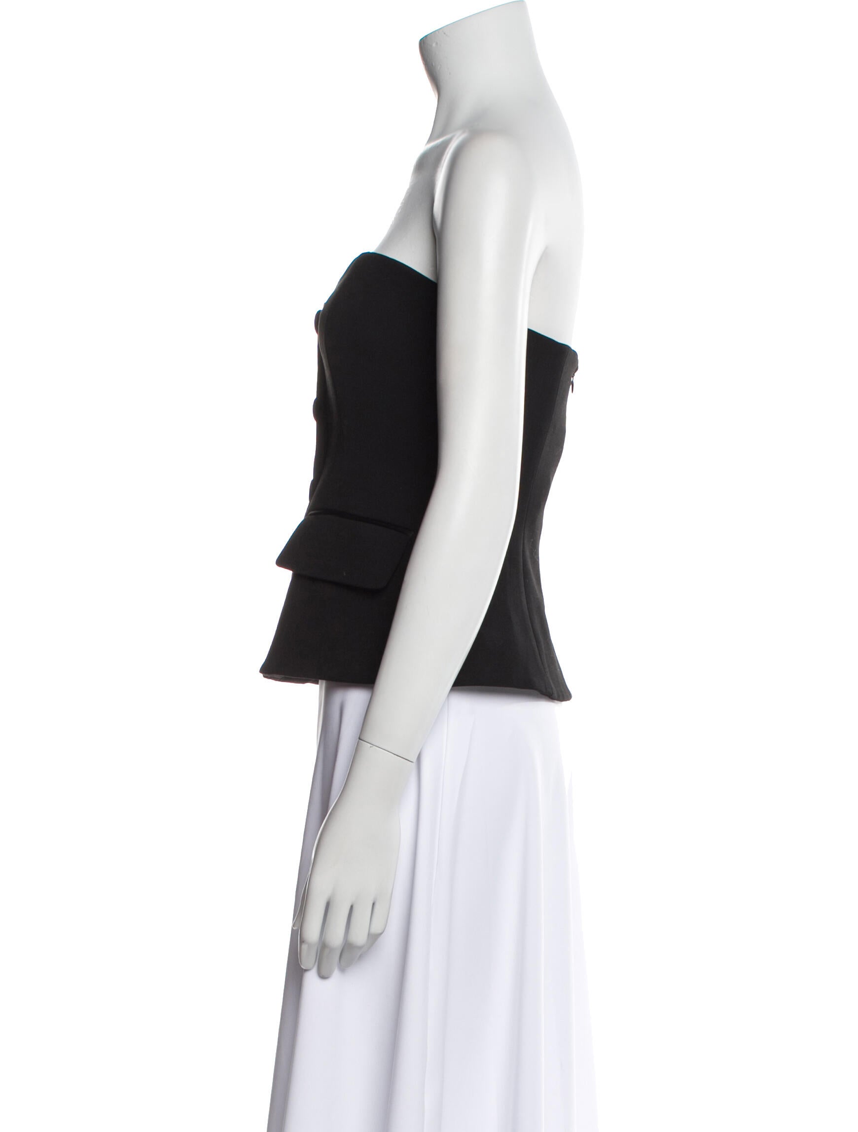 Veronica Beard Strapless Crop Top