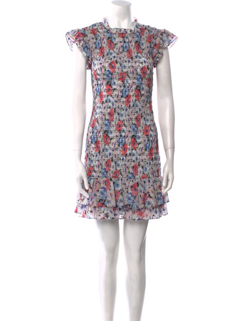 Veronica Beard Floral Print Mini Dress