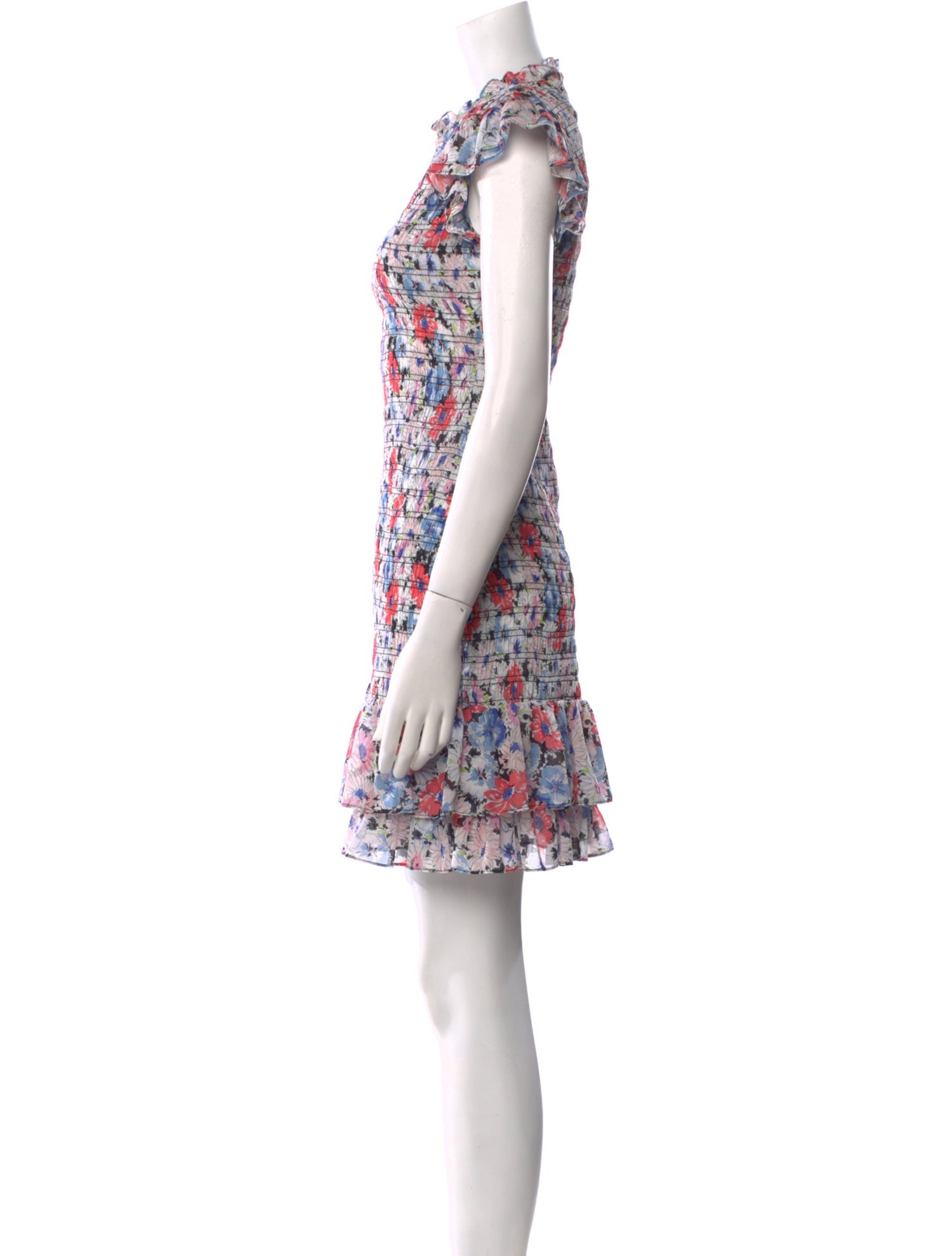 Veronica Beard Floral Print Mini Dress