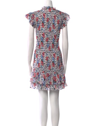 Veronica Beard Floral Print Mini Dress
