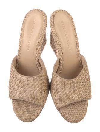 Veronica Beard Straw Slides