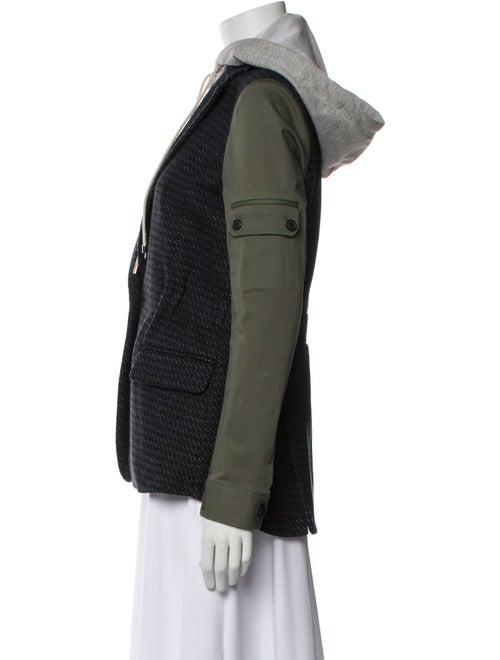 Veronica Beard Wool Colorblock Pattern Blazer