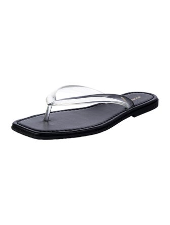 Veronica Beard Leather Flip Flops