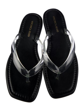 Veronica Beard Leather Flip Flops