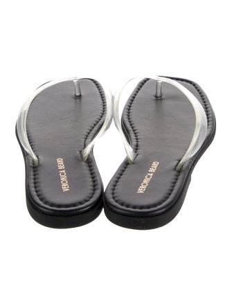 Veronica Beard Leather Flip Flops