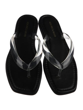 Veronica Beard Leather Flip Flops