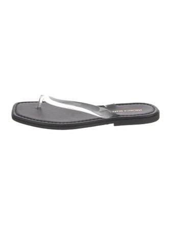 Veronica Beard Leather Flip Flops