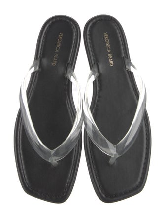Veronica Beard Leather Flip Flops