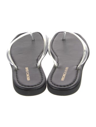 Veronica Beard Leather Flip Flops