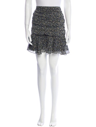 Veronica Beard Floral Print Mini Skirt