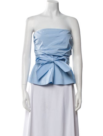 Veronica Beard Strapless Crop Top