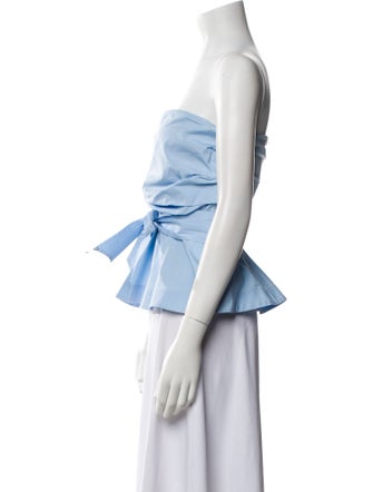 Veronica Beard Strapless Crop Top