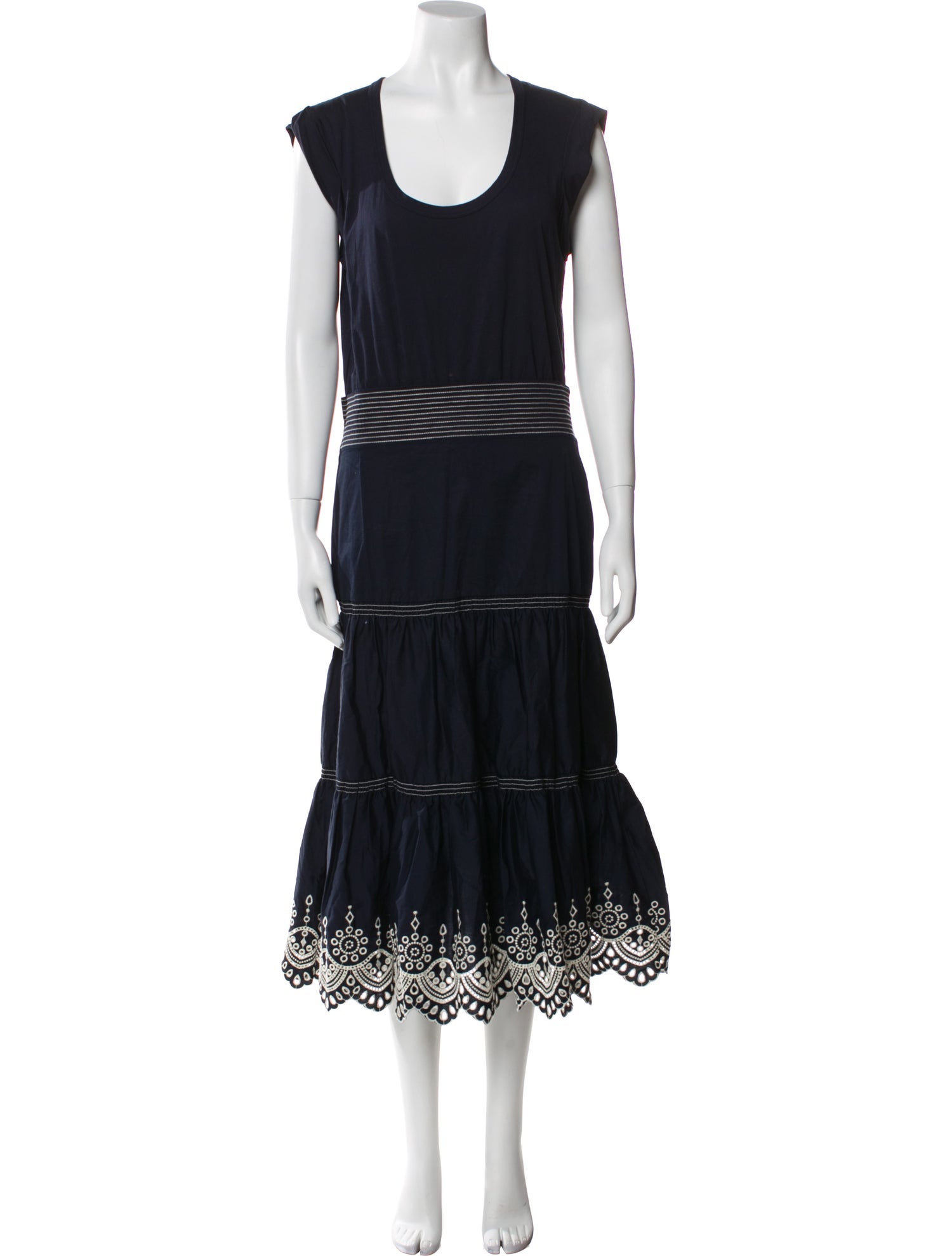 Veronica Beard Scoop Neck Long Dress