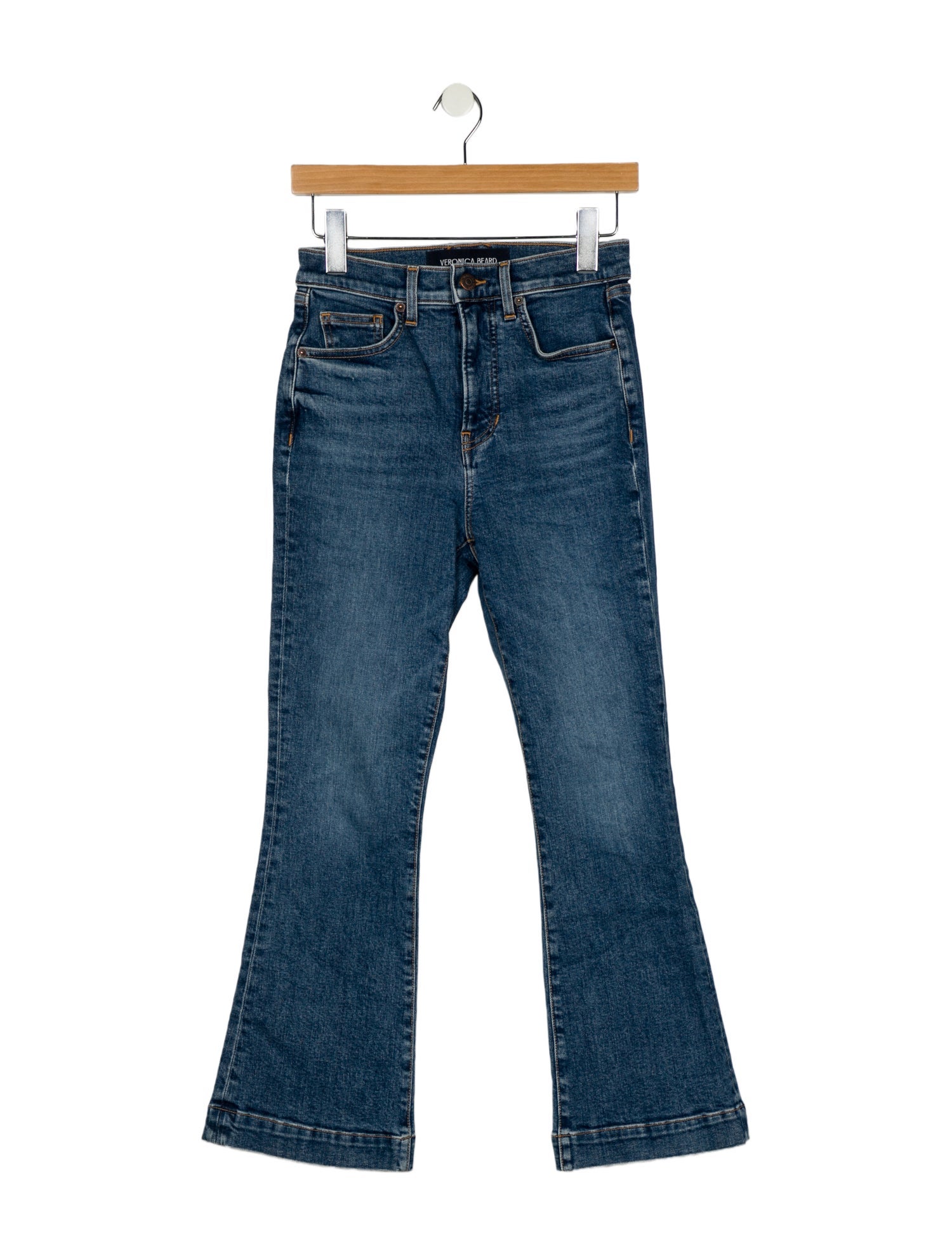 Veronica Beard Mid-Rise Wide Leg Jeans