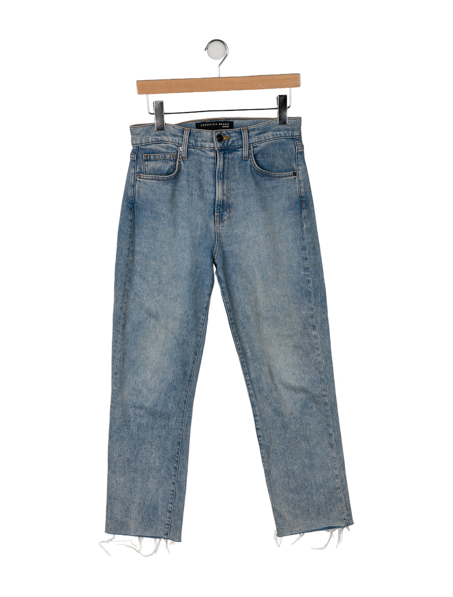 Veronica Beard High-Rise Straight Leg Jeans