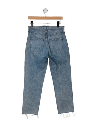 Veronica Beard High-Rise Straight Leg Jeans