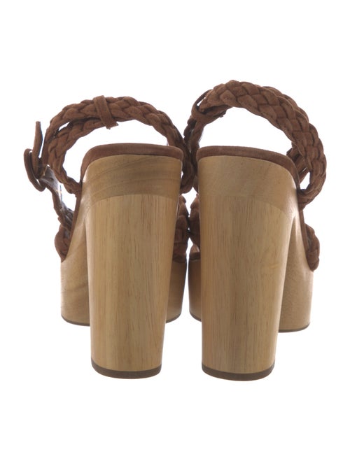 Veronica Beard Suede Braided Accents Slingback Sandals