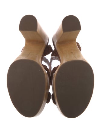 Veronica Beard Suede Braided Accents Slingback Sandals