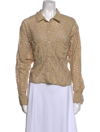 Veronica Beard Long Sleeve Button-Up Top