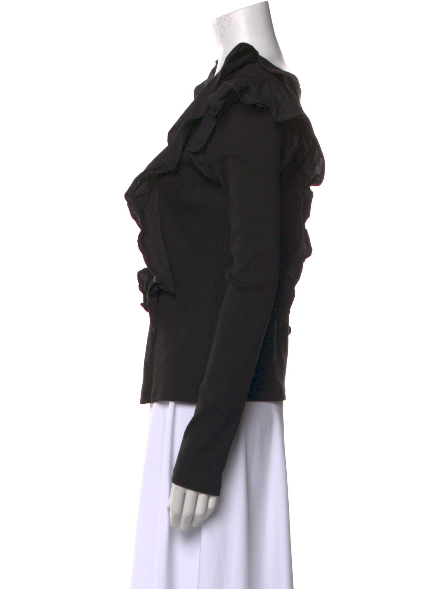 Veronica Beard Square Neckline Long Sleeve Top